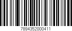 Código de barras (EAN, GTIN, SKU, ISBN): '7894352000411'