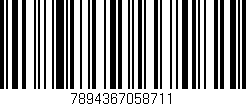 Código de barras (EAN, GTIN, SKU, ISBN): '7894367058711'