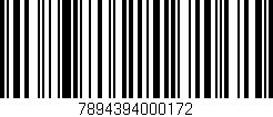 Código de barras (EAN, GTIN, SKU, ISBN): '7894394000172'