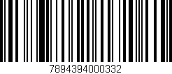 Código de barras (EAN, GTIN, SKU, ISBN): '7894394000332'