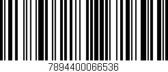 Código de barras (EAN, GTIN, SKU, ISBN): '7894400066536'