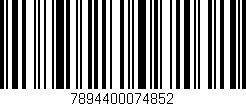 Código de barras (EAN, GTIN, SKU, ISBN): '7894400074852'