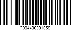 Código de barras (EAN, GTIN, SKU, ISBN): '7894400091859'
