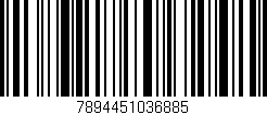 Código de barras (EAN, GTIN, SKU, ISBN): '7894451036885'