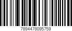 Código de barras (EAN, GTIN, SKU, ISBN): '7894478095759'