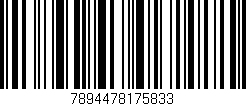 Código de barras (EAN, GTIN, SKU, ISBN): '7894478175833'