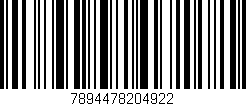 Código de barras (EAN, GTIN, SKU, ISBN): '7894478204922'
