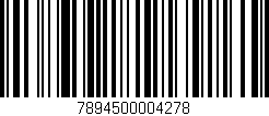 Código de barras (EAN, GTIN, SKU, ISBN): '7894500004278'