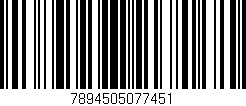 Código de barras (EAN, GTIN, SKU, ISBN): '7894505077451'