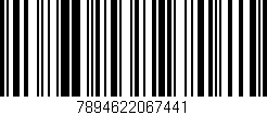 Código de barras (EAN, GTIN, SKU, ISBN): '7894622067441'