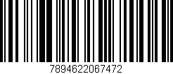 Código de barras (EAN, GTIN, SKU, ISBN): '7894622067472'