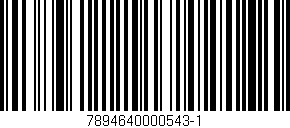 Código de barras (EAN, GTIN, SKU, ISBN): '7894640000543-1'