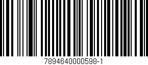 Código de barras (EAN, GTIN, SKU, ISBN): '7894640000598-1'