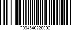Código de barras (EAN, GTIN, SKU, ISBN): '7894640220002'