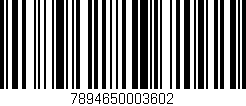 Código de barras (EAN, GTIN, SKU, ISBN): '7894650003602'