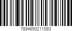 Código de barras (EAN, GTIN, SKU, ISBN): '7894650211083'