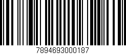 Código de barras (EAN, GTIN, SKU, ISBN): '7894693000187'