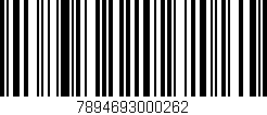 Código de barras (EAN, GTIN, SKU, ISBN): '7894693000262'