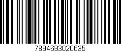Código de barras (EAN, GTIN, SKU, ISBN): '7894693020635'