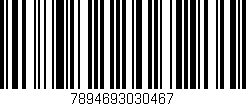 Código de barras (EAN, GTIN, SKU, ISBN): '7894693030467'