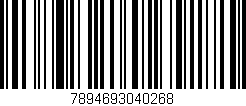 Código de barras (EAN, GTIN, SKU, ISBN): '7894693040268'
