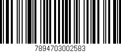 Código de barras (EAN, GTIN, SKU, ISBN): '7894703002583'