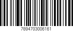 Código de barras (EAN, GTIN, SKU, ISBN): '7894703006161'