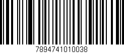 Código de barras (EAN, GTIN, SKU, ISBN): '7894741010038'