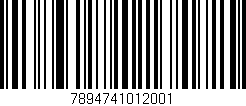 Código de barras (EAN, GTIN, SKU, ISBN): '7894741012001'