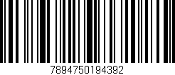 Código de barras (EAN, GTIN, SKU, ISBN): '7894750194392'