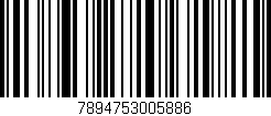 Código de barras (EAN, GTIN, SKU, ISBN): '7894753005886'