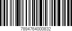 Código de barras (EAN, GTIN, SKU, ISBN): '7894764000832'