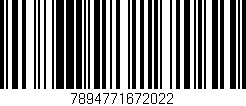 Código de barras (EAN, GTIN, SKU, ISBN): '7894771672022'