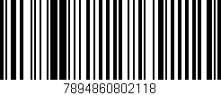 Código de barras (EAN, GTIN, SKU, ISBN): '7894860802118'
