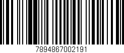 Código de barras (EAN, GTIN, SKU, ISBN): '7894867002191'
