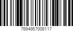 Código de barras (EAN, GTIN, SKU, ISBN): '7894867008117'