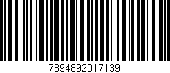 Código de barras (EAN, GTIN, SKU, ISBN): '7894892017139'