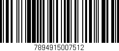 Código de barras (EAN, GTIN, SKU, ISBN): '7894915007512'