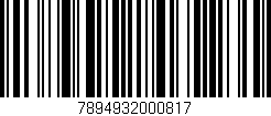 Código de barras (EAN, GTIN, SKU, ISBN): '7894932000817'