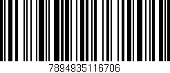 Código de barras (EAN, GTIN, SKU, ISBN): '7894935116706'
