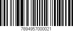 Código de barras (EAN, GTIN, SKU, ISBN): '7894957000021'