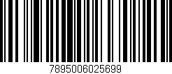 Código de barras (EAN, GTIN, SKU, ISBN): '7895006025699'