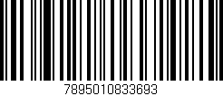 Código de barras (EAN, GTIN, SKU, ISBN): '7895010833693'