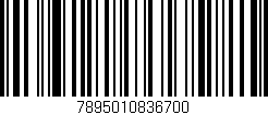 Código de barras (EAN, GTIN, SKU, ISBN): '7895010836700'
