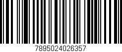 Código de barras (EAN, GTIN, SKU, ISBN): '7895024026357'