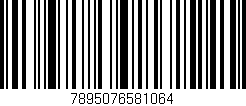 Código de barras (EAN, GTIN, SKU, ISBN): '7895076581064'