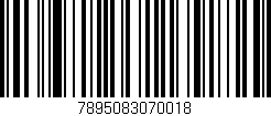 Código de barras (EAN, GTIN, SKU, ISBN): '7895083070018'