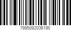 Código de barras (EAN, GTIN, SKU, ISBN): '7895092036180'
