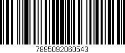 Código de barras (EAN, GTIN, SKU, ISBN): '7895092060543'