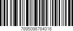 Código de barras (EAN, GTIN, SKU, ISBN): '7895098784016'